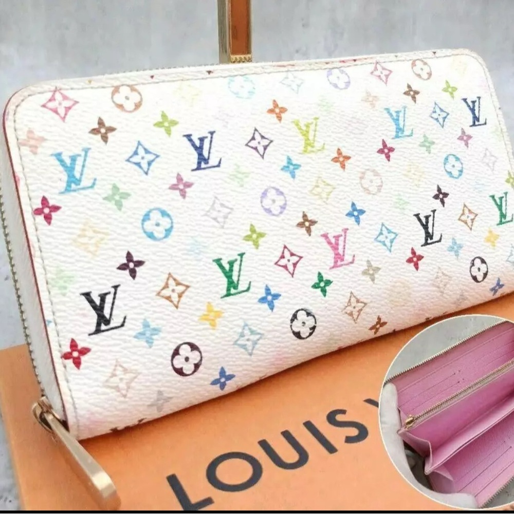 LV Murakami Multicolor Round Zippy Wallet